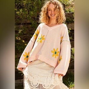 NEW POL Pink Floral Sweater! SZ Small